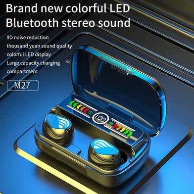 M27 TWS Wireless Earphones Bluetooth5.3 Stereo Headphones Sport Waterproof Earbuds Headset Charging Box With Mic